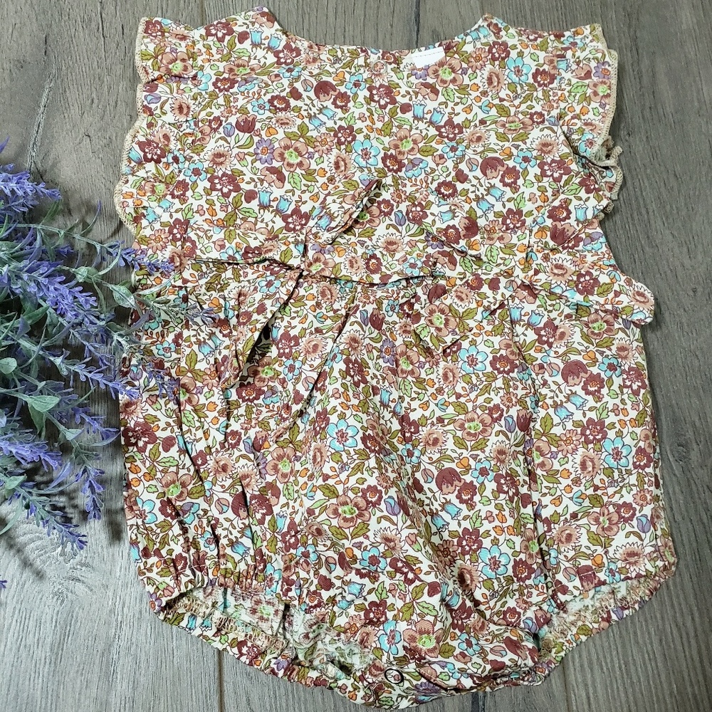 New Baby Girl Floral Romper